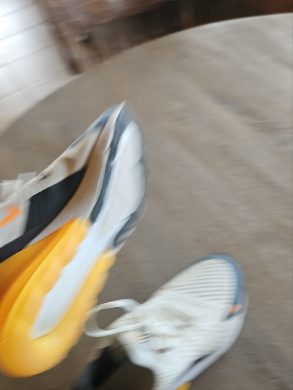 Nike Men’s White, Black & Orange Air Max Sneakers - Picture 7 of 11